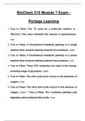 BioChem 210 Module 7 Exam - Portage Learning