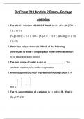 BioChem 210 Module 2 Exam - Portage Learning