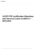 AANP FNP certification (Questions and Answers) Latest Graded A+ - 2023/2024