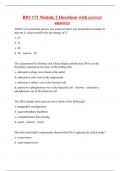 BIO 171 Module 2 Questions with correct answers