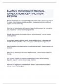 ELANCO VETINARY MEDICAL APPLICATIONS CERTIFICATION REVIEW|UPDATED&VERIIED|100% SOLVED|GUARANTEED SUCCESS