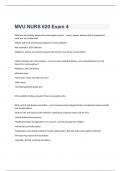 MVU NURS 620 Exam 4 questions and complete correct answers