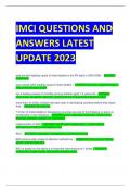 IMCI QUESTIONS AND  ANSWERS LATEST  UPDATE 2023