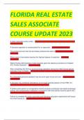 FLORIDA REAL ESTATE  SALES ASSOCIATE  COURSE UPDATE 2023