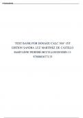 TEST BANK FOR DOSAGE CALC 360° 1ST EDITION SANDRA LUZ MARTINEZ DE CASTILLO MARYANNE WERNER-MCCULLOUGH ISBN-13: 9780803677135