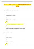 American Military University ECON 201 ECON201 FINAL EXAM 