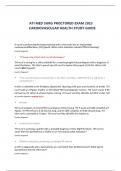 ATI MED SURG PROCTORED EXAM 2023  CARDIOVASCULAR HEALTH STUDY GUIDE