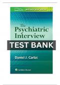 The Psychiatric Interview 4th Edition Carlat Test Bank (Full test bank, 100% Verified Answers)