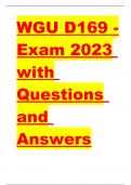 WGU D169 OA FINAL EXAM STUDY SET 2023/2024 UPDATED EXACT EXAM QUESTIONS