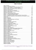  of Nursing 9th Edition by Taylor, Lynn, Bartlett Test Bank | Chapter 1-46 |Complete Guide A+ ) 1 Fundamentals of Nursing 9th Edition by Taylor, Lynn, Bartlett Test Bank | Chapter 1-46 |Complete Guide A+ Table of Contents Table of Contents 1 Chapter 01: I