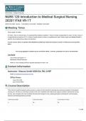 NURS 120 Introduction to Medical Surgical Nursing 202011FAII VR-1T 202011FAII 2020 Section 11/02/2020 to 01/24/2021 Modified 10/24/2020