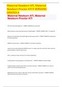 Maternal Newborn ATI, Maternal Newborn Proctor ATI 9 VERSIONS GRADED A