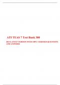 ATI TEAS 7 Test Bank 300                2023 LATEST VERSION WITH 100% VERIFIED QUESTIONS AND ANSWERS