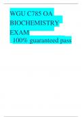 WGU C785 OA BIOCHEMISTRY EXAM 100% guaranteed pass