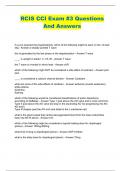 RCIS CCI Exam #3 Questions And Answers