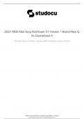 2022 HESI Med Surg Exit Exam V1 Version 1 Brand New Q As Guaranteed A  Nursing Care of Adults I (Texas A&M University-Corpus Christi) Studocu is not sponsored or endorsed by any college or university Downloaded by Nicka Delva (nickadelva@gmail.com)    	  