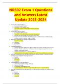 NR302 Exam 1 Questions  and Answers Latest  Update 2023-2024