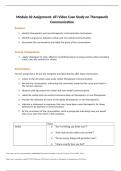 NUR 2356 Module 02 Assignment- ATI Video Case Study on TherapeuticCommunication.