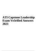 ATI Capstone Leadership Exam Questions With Answers Latest 2023/2024 | VERIFIED