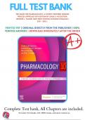 Test Bank For Pharmacology: A Patient-Centered Nursing Process Approach 10th Edition By Linda E. McCuistion; Jennifer J. Yeager; Mary Beth Winton; Kathleen DiMaggio ( 2021 - 2022 ) / 9780323642477 / Chapter 1-55 / Complete Questions and Answers A+ 