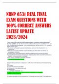 NRNP 6531 REAL FINAL  EXAM QUESTIONS WITH  100% CORRRCT ANSWERS  LATEST UPDATE  2023/2024