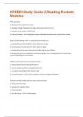 KPEERI Study Guide 2,Reading Rockets Modules  179 questions with complete solution graded A+