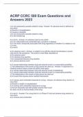 ACRP CCRC 500 Exam Questions and Answers 2023