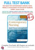 Test Bank For Contemporary Nursing Issues, Trends, & Management 9th Edition by Barbara Cherry, Susan Jacob | 2022/2023 | 9780323776875| Chapter 1-28| Complete Questions and Answers A+