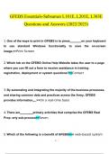 GFEBS Essentials-Subsumes L101E, L201E, L303E questions and answers latest 2023 - 2024 [100% correct answers]