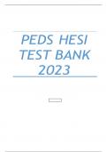 PEDS HESI TEST BANK  	2023