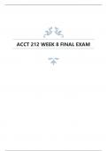 ACCT 212 WEEK 8 FINAL EXAM