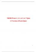 NR508 Week 1, 2, 3, 5, 6, 7 Quiz (2 Versions of Each Quiz, Updated-2023-2024)/ NR 508 Week 1, 2, 3, 5, 6, 7 Quiz: Chamberlain College of Nursing 