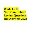 WGU C787 Nutrition: Final Exam Questions and Answers Latest 2023/2024 | GRADED