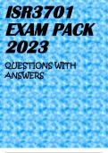 ISR3701 EXAM PACK 2023