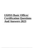 IAHSS Certification Exam Questions With Answers 2023/2024 | Latest GRADED A+