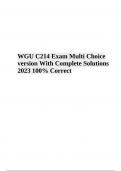 WGU C214 Pre-Assement Exam Questions With Answers | Latest Update 2023-2024 (GRADED A+)