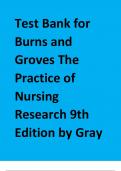 Test Bank for Burns and Grove’s The Practice of Nursing Research 9th Edition