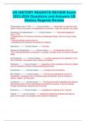 US HISTORY REGENTS REVIEW Exam 2023-2024 Questions and Answers US History Regents Review