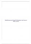 Fx-Property and Casualty Exam Questions And Answers,FX Insurance;property And casualty Practice Exam, Health Insurance (Exam FX) Questions And Answers 100%, 