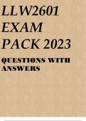 LLW2601 EXAM PACK 2023