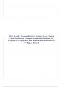 TEST BANK: Womens Health A Primary Care Clinical Guide 5th Edition Youngkin Schadewald Pritham. All Chapters 1-26. Questions And Answers Plus Rationales in 150 Pages/ Rated A