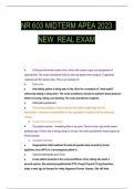 NR 603 MIDTERM APEA 2023  NEW REAL EXAM