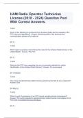 HAM Radio Operator Technician License (2018 - 2024) Question Pool With Correct Answers.