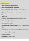 Alcohol edu modules 3 & 4 Questions and Answers Latest (2023 / 2024) (Verified Answers)