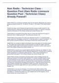 Ham Radio - Technician Class - Question Pool (Ham Radio Licensure Question Pool - Technician Class) Already Passed!!