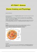 ATI TEAS 7- Science (Human Anatomy Questions and Answers Latest (2023 / 2024) (Verified Answers)