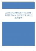 ATI RN COMMUNITY EXAMBEST EXAM PACK FOR 2022  REVIEW