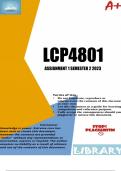 LCP4801 Assignment 1 Semester 2 2023 (738987) - DUE 4 September 2023