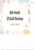 Summary -  8Th grade math review