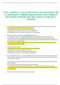  WGU C214|WGU C214 OA FINANCIAL MANAGEMENT 200 + |2 DIFFERENT VERSIONS|QUESTIONS AND CORRECT DETAILED ANSWERS 2023-2024 UPDATE ALREADY A GRADED